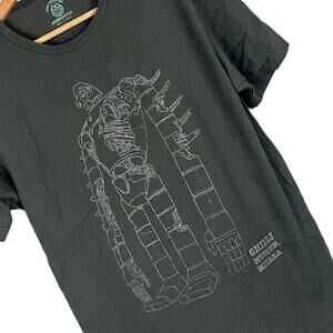 STUDIO‎ GHIBLI Women's L Gray Mitaka Museum Shop Mamma Aiuto Japan Anime T-Shirt
